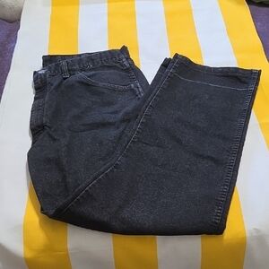 Wrangler Men's Relaxed Black Jeans 38 X 34